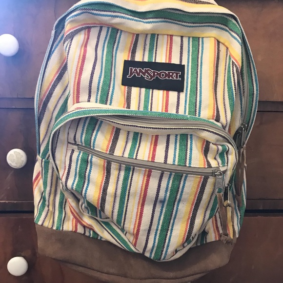 jansport striped backpack